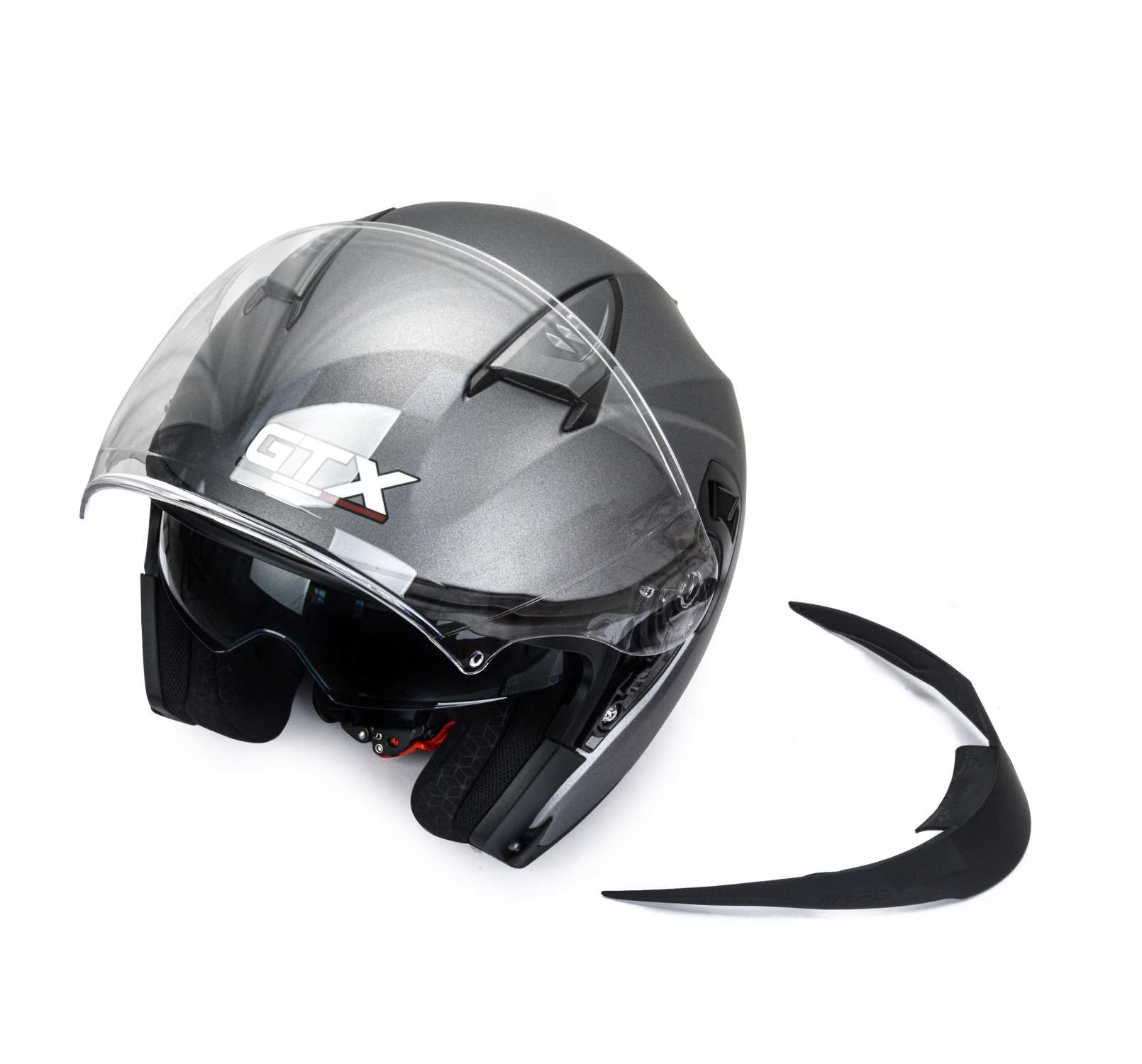 Шлем мото открытый GTX 885-1 №1 (L) GREY